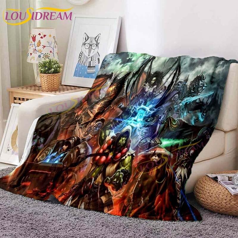 Одеяла World of Warcraft, классические игровые одеяла, одеяла с художественным принтом, фланелевые одеяла для кровати, дивана, вечеринки, детский подарок для взрослых