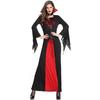 Halloween Witch Vampire Bat Costume Adult Women's Black and Red Dress Performance Costume