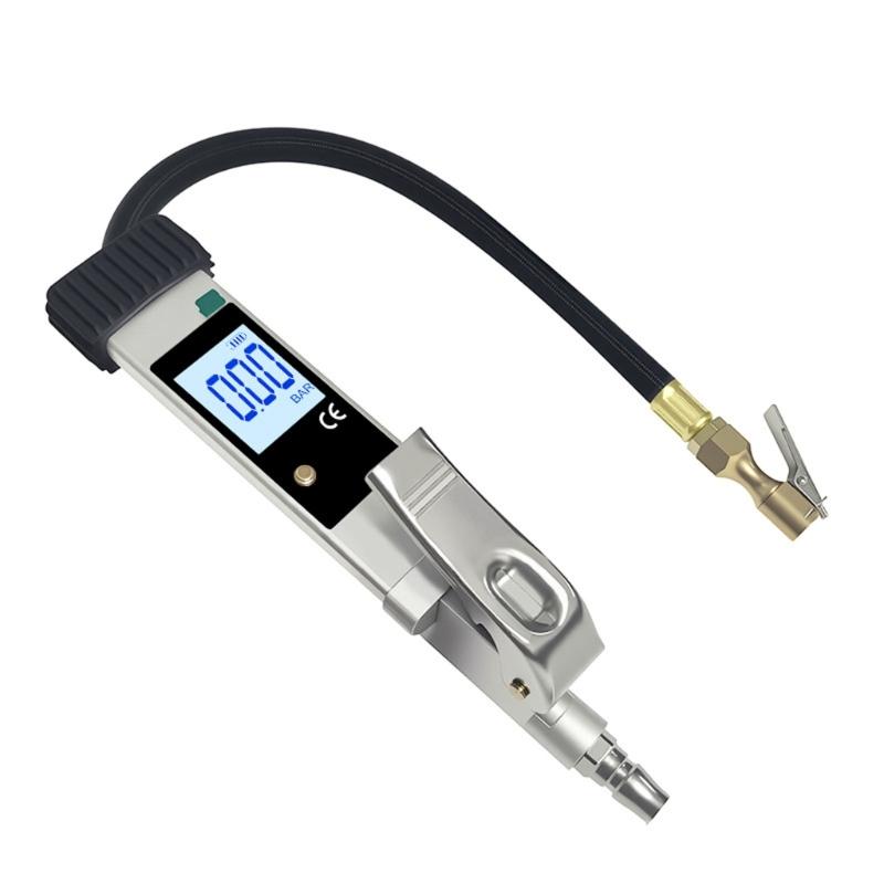 Fast Response Digital Tire Pressure Detectors Gauge For Quick Read On Car Tires Featuring Alloy Body And Anti Slip Grip