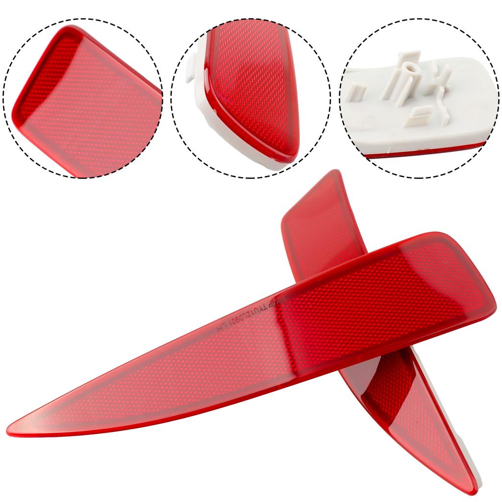 2Pcs Back Bumper Reflector Light Len Cover For Yaris 2012 2013 2014 Left & Right Reflective Strip 52164-52100 Car Accessories