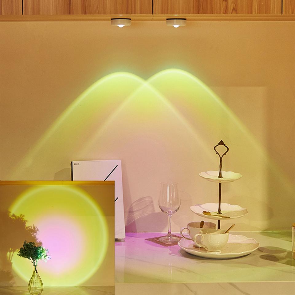 Спальня Декор Светильник Сенсорный Закат Лампа Кабинет Ambient Night Light для Настенных Ламп Кухонный Шкаф Украшения Освещение