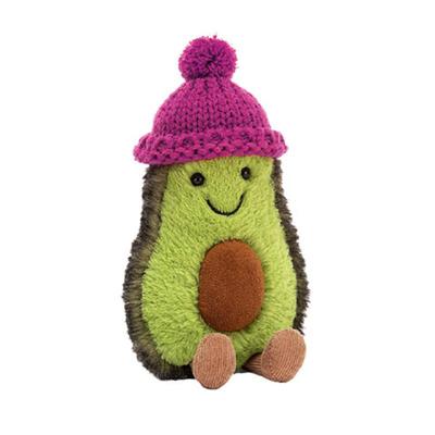 Jellycat Серия "Веселая еда" Фрукт Авокадо Кукла-компаньон Плюшевая кукла 15 см высотой