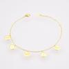 New 925 Sterling Silver Gold Metal Charm Coins Chain Bracelet Women Luxury Jewelry Fine Jewerly Party Rock Punk