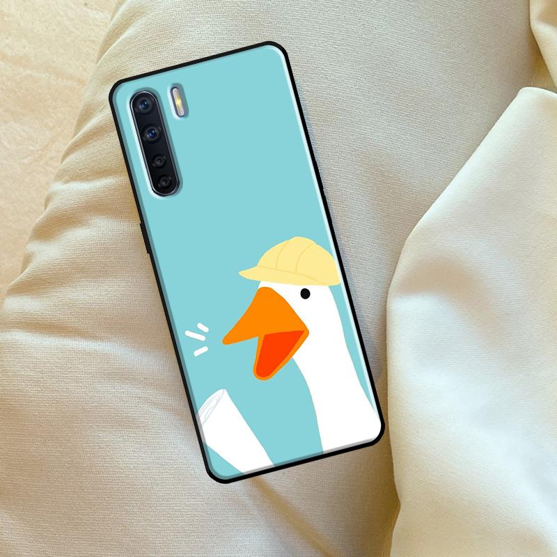 Мультяшный забавный чехол-гусь для Oppo A6 A5 Pro A15 A57 A17 A54 A74 A94 A76 A16 A96 A40 A60 A80 A18 A38 A58 A78 A98