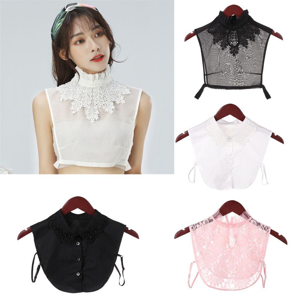 Мужская классическая кружевная цветочная элегантная блузка с накладным воротником из хлопка, аксессуары для одежды, рубашка с накладным воротником