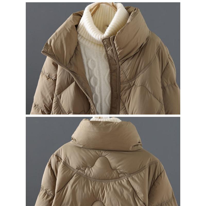 Стильная и утягивающая куртка из хлопкового пуха для миниатюрных женщин, легкая и теплая, воротник-стойка