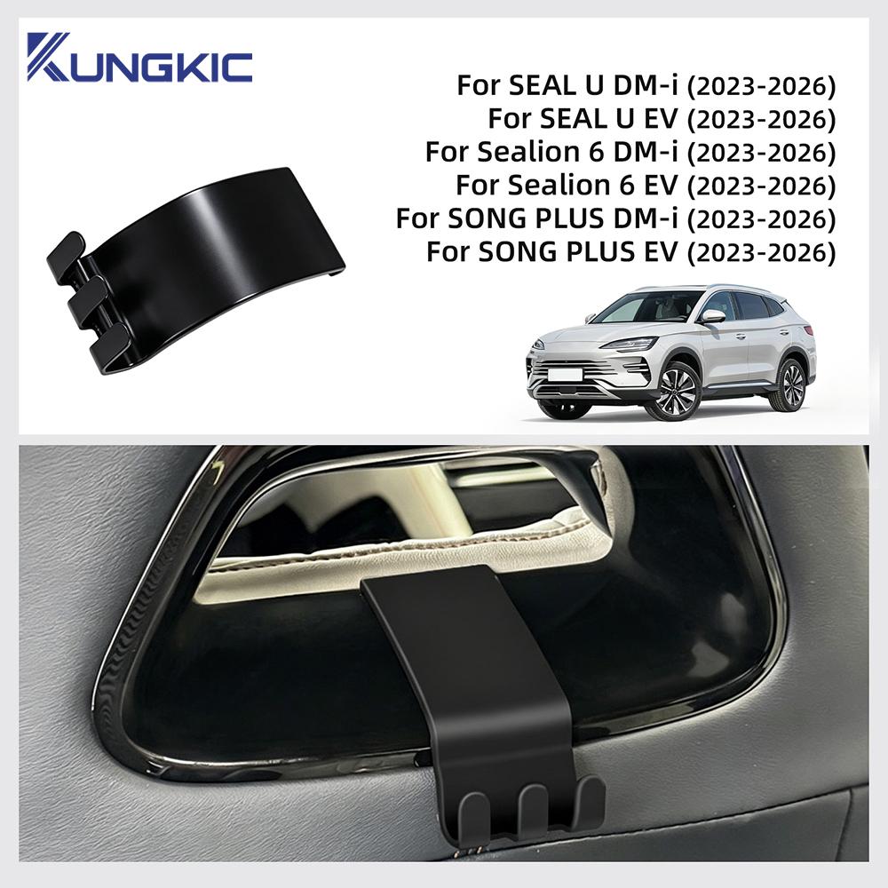 Car Seat Headrest Hook Storage Organizer for BYD Song Plus 2023-2026, ABS Interior Moulding, Black Rear Seat Accessories
