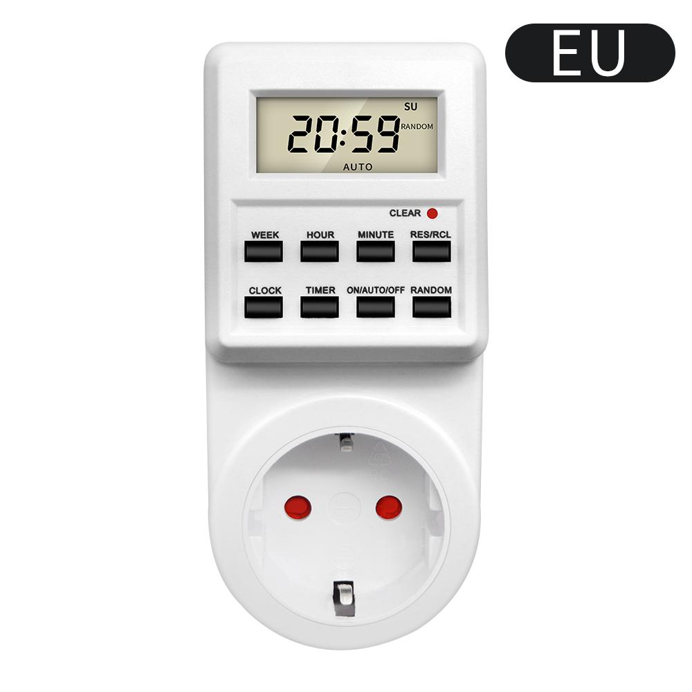 Electronic Digital Timer Switch Socket Kitchen Timer Outlet Programmable Timing Socket Control 220V EU US UK AU Plug3