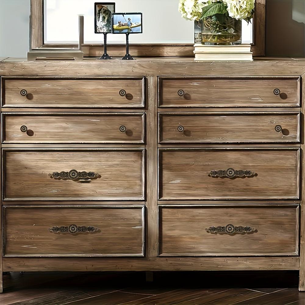 4/8 шт. Ручки-скобы с фиксированной декоративной пластиной, антикварные латунные ручки, винтажные ручки для выдвижных ящиков мебели, кухонных дверок шкафов с винтами