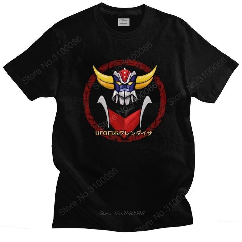Grendizer Ufo Robot T Shirt Unisex Short Sleeve Goldrake Mecha Anime Tshirt Graphic Tee Tops Preshrunk Cotton Regular Fit Tshirt