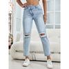 Women's Pant Fashion Ripped Jeans