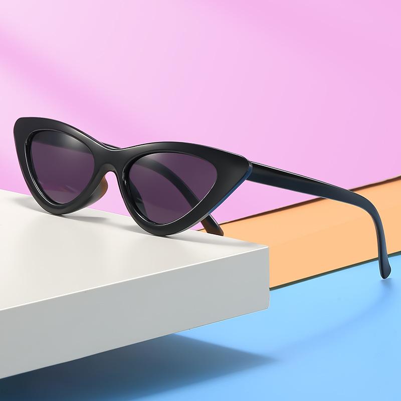 Детские солнцезащитные очки для мальчиков и девочек, персонализированные ретро-треугольные солнцезащитные очки «кошачий глаз», модные уличные очки для малышей