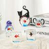 Home Decor Mini Pocket Fish Ornaments Tabletop Ornament Living Room Black Cat Ornaments Office Desktop Glass Fish Delicate
