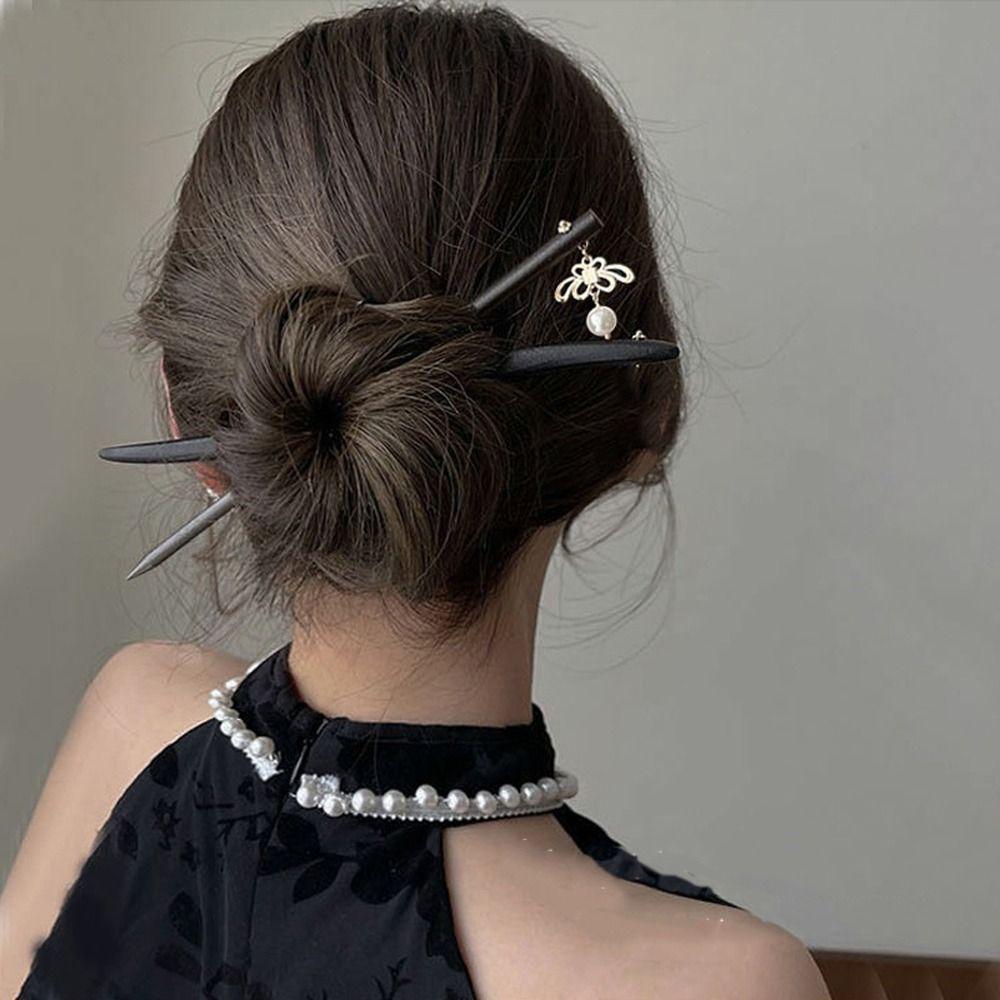 Инструменты для дизайна прически, женские заколки Hanfu, деревянные палочки для волос, корейский зажим для волос, китайская вилка для волос