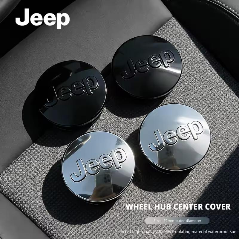 4Pcs Original Car Wheel Center Hub Cap Cover For Jeep Renegade Compass Grand Cherokee Wrangler jk Gladiator Patriot Liberty QTMYN1