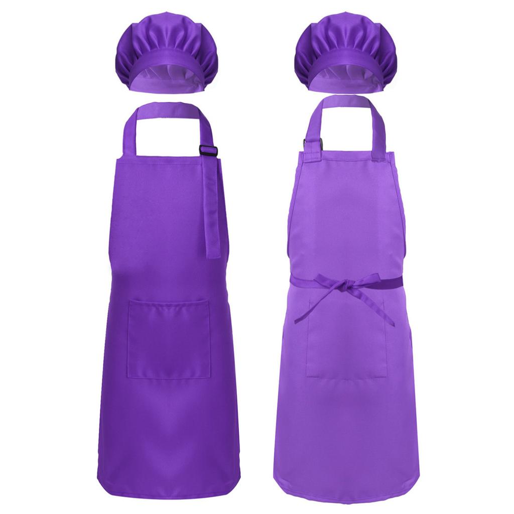 Детский регулируемый фартук и шляпа шеф-повара, кухонная форма для приготовления пищи, одежда для рисования, одежда для мальчиков и девочек, костюм шеф-повара