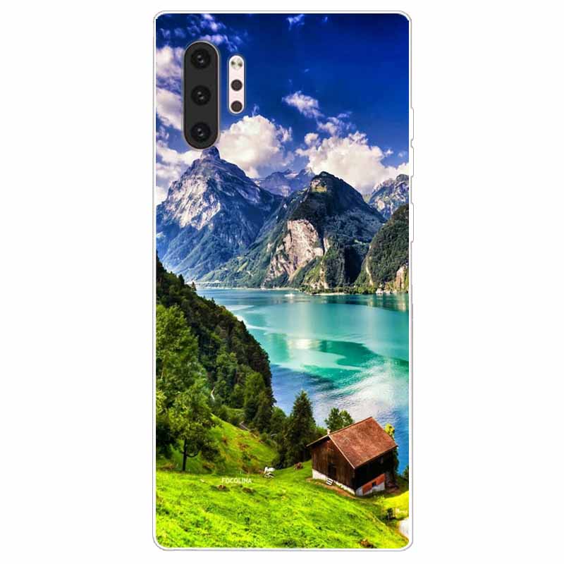 Phone Case For Samsung Note 10 Pro Plus Cover Note10 Silicone Soft Painted Wolf Coque for Samsung Galaxy Note 10 Lite TPU Bumper