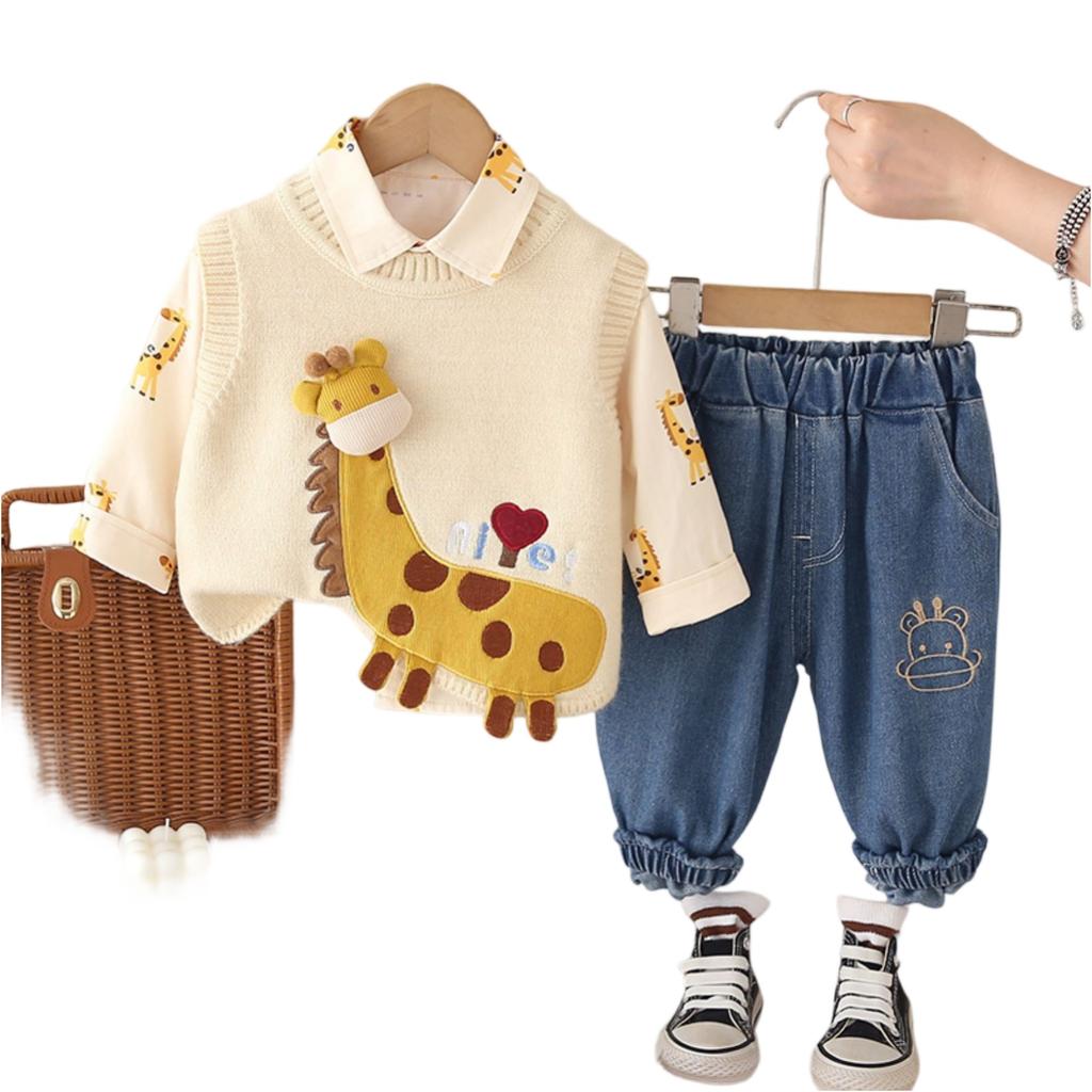 Детский повседневный комплект с длинным рукавом, удобные наряды для повседневной носки