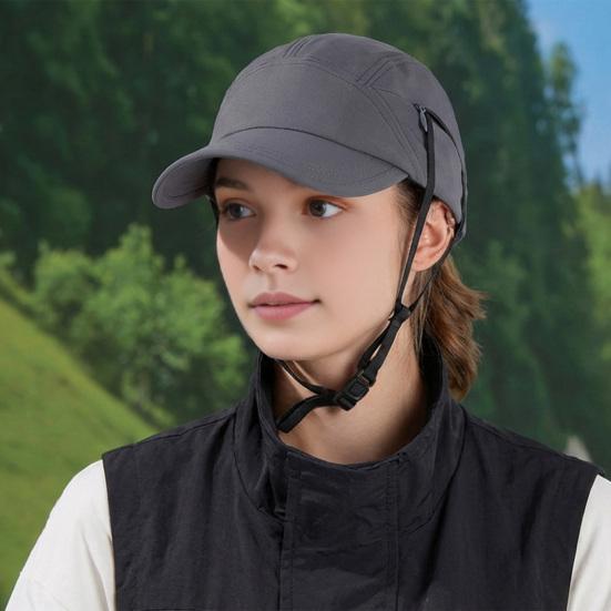 Sun Hat Adjustable Chin Straps Extended Brim Baseball Hat UV Blocking Windproof Outdoor Travel Riding Hat
