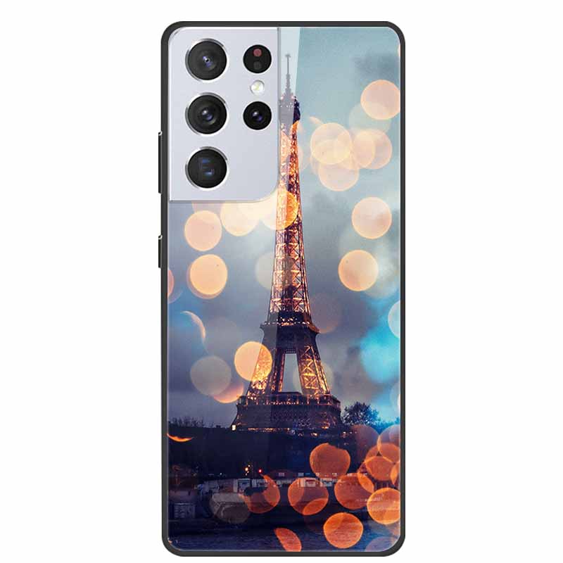 For Samsung Galaxy S25 Ultra Tempered Glass Case Back Cover Hard Phone Cases for SamsungS25 ULTRA Fundas Fashion Protector Coque