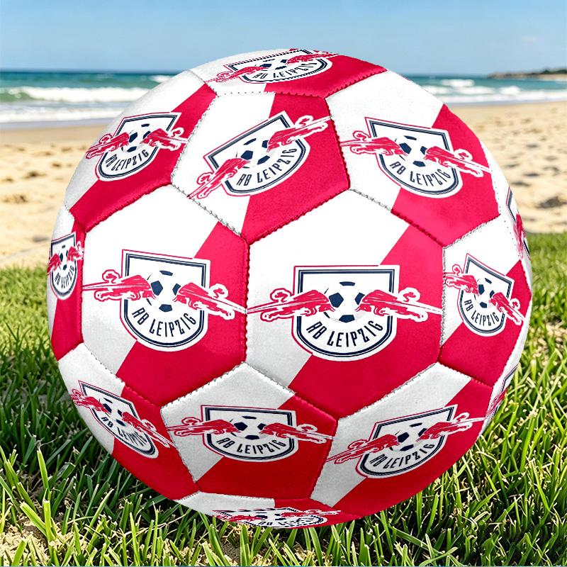 RB Leipzig Print Size 5 Soccer Ball, PU Wear Resistant Football for Match Training and Daily Practice, Birthday Gift for Soccer Fans