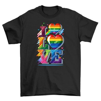 Футболка Pride_69 Я Люблю Тебя - Смешная и Трогательная! Унисекс принт, Спр