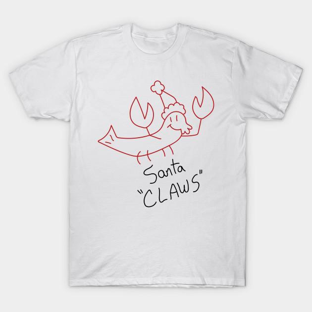 Asian Size Men Print T-shirt Santa "Claws" No-Cut Heat Transfer Print Cotton Tshirt