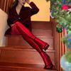 Женские тонкие однотонные колготки с высокой талией, суперэластичные весенние колготки, повседневные спортивные штаны для йоги, женские чулки, колготки Y2k