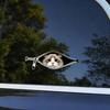Cat Car Sticker Zipper Cat Puppet Teddy Border Collie Puppy Cute Creative Personality Pet Car Decorative Sticker 1Pc