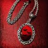 Gothic Blood Bat Dracula Inspired Resin Pendant Necklace Witch Wizardry Necklace Women's Party Favors