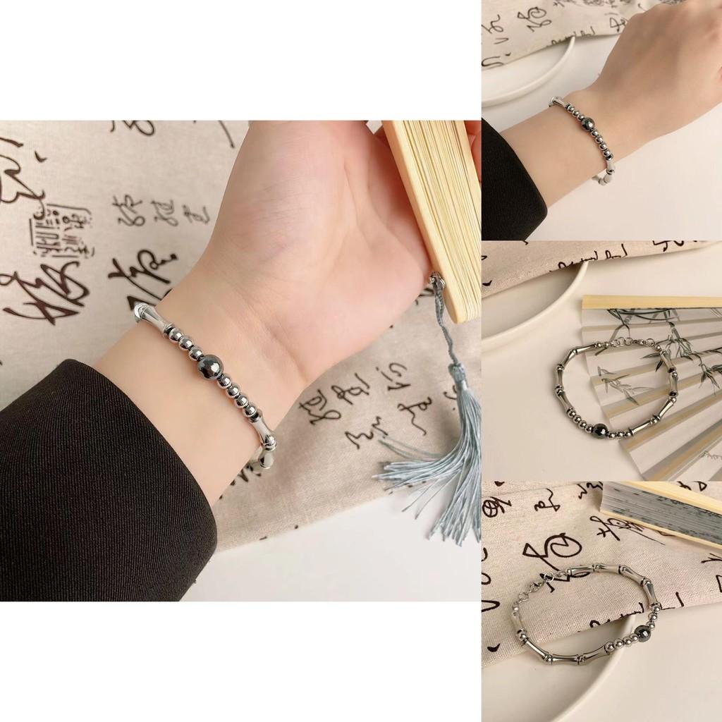 Унисекс Титановый Стильный Стальной Браслет Изысканный Дизайн Бамбук