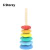 Красочная Радужная Вращающаяся Башня Игрушка-Пирамидка Для Младенцев От 6 Месяцев До 2 Лет С Увлекательными Функциями