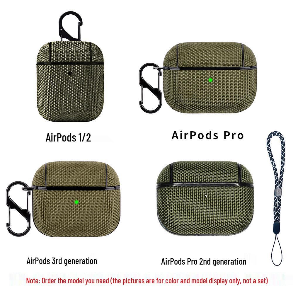 Nylon Waterproof Woven Case for AirPods Pro 2 & Apple 1/2/3 Bluetooth Headsets