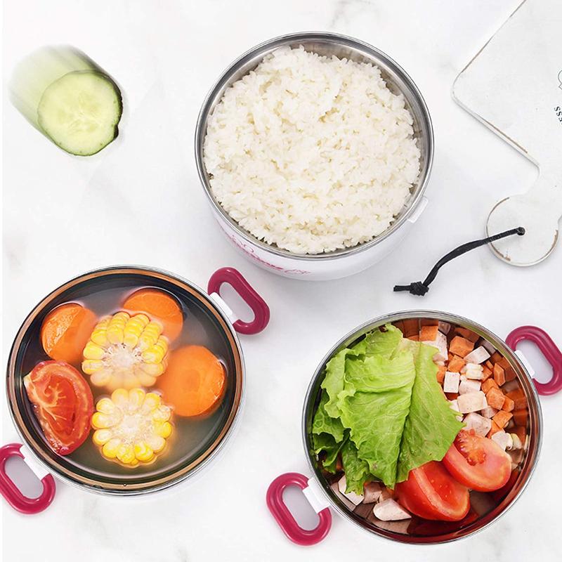 Коробка Bento для взрослых/подростков, Ланч-бокс Bento Box из нержавеющей стали с сумкой/посудой, герметичные термостойкие штабелируемые контейнеры для обеда большой емкости для