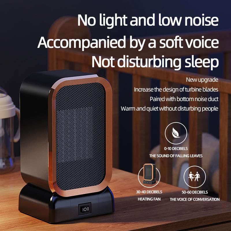 Новый мощный воздухонагреватель 1200 Вт, бытовой настольный керамический нагреватель PTC с защитой от отключения питания, грелка для рук, бесшумное отопление дома