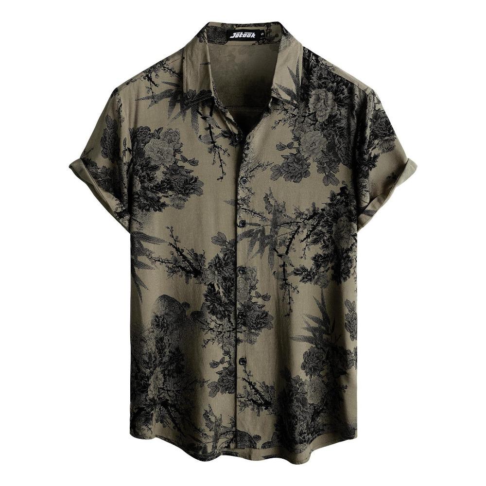 Men's Fashion Short Sleeve Shirts Summer Casual Tops Beach Party Vacation Shirts Outdoor Men's and Women's Shirt