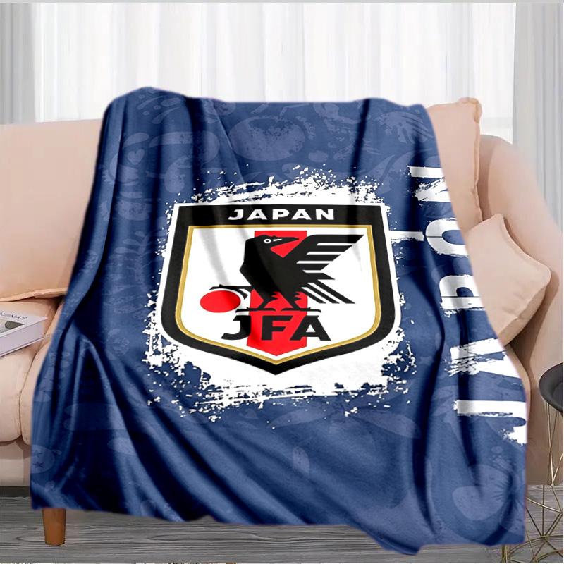Japan Football Association Emblem Blanket Suitable for Sofas, Beds, Offices, And Camping - Perfect Gift for Halloween Christmas