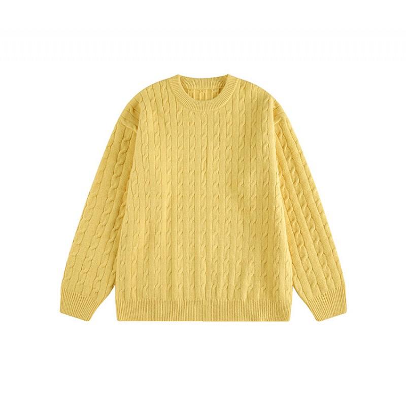 Unisex Oversized Crewneck Knit Sweater Acrylic Soft Casual Pullover Youth Fashion