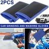 2Pcs Car Cleaning Glove Clay Mitt Non-Scratch Fiber Auto Detailing Mitt Wash Car Paint Scratch Free Cleaning Clay Glove