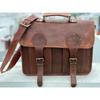 Мужской коричневый портфель-мессенджер из винтажной кожи Crazy Goat для ноутбука