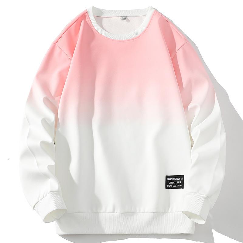 Свитер мужская мода с длинным рукавом повседневная свободная футболка с круглым вырезом подкладка мужская