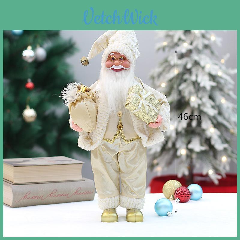 Christmas Santa Statue Standing Festive Decor For Home Displays