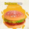 Dog Chew Toy High Elasticity Making Sound Mini Hamburger Toy Vinyl Squeaky Squeeze Pet Toy for Home