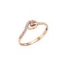14K 18K Waterdrop Curve Cubic Ring