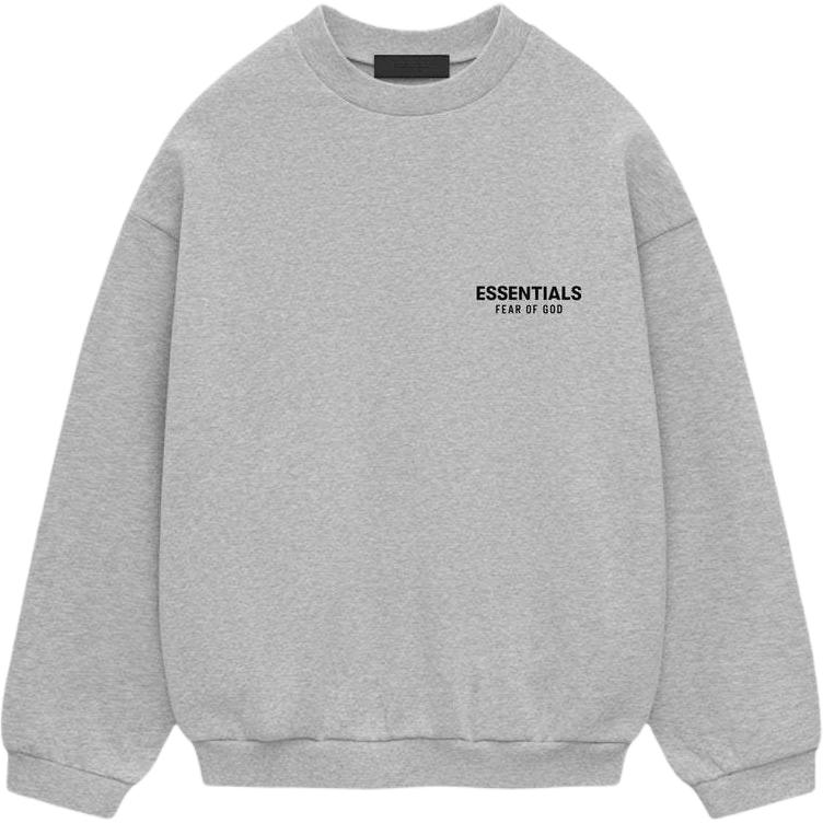 Fear of God Essentials Флисовая футболка с круглым вырезом II Светло-серый меланж Мужские Топы 192HO246268F