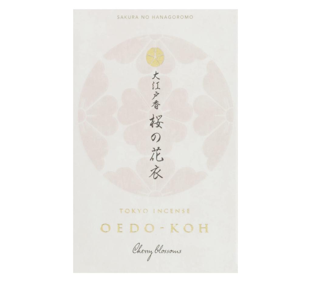 Nippon Kodo Oedo Благовония Цветущая вишня Одежда № 60 палочек с держателем для благовоний (Сакура Ханагоромо)