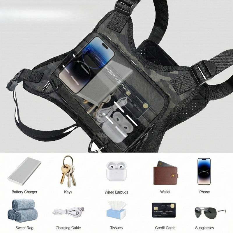 Спортивная нагрудная сумка Легкая Водонепроницаемая Molle Туристическая Кемпинговая Сумка-Жилет Наружная для Походов Путешествий Многофункциональная Сумка для Хранения