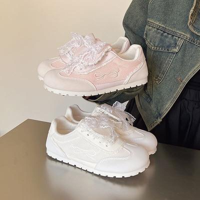 Розовые пухлые парусиновые туфли женские уродливые милые весенне-летние новые нишевый дизайн балетные парусиновые белые туфли