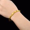 24K Gold Bracelet Gold Plating Carved Pattern Small Fish Bracelet for Women's Wedding Party Jewelry Gifts