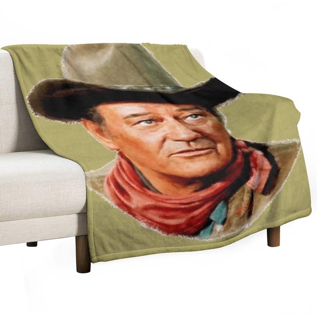 John Wayne the Duke Throw Blanket For Decorative Sofa Luxury Designer Bed covers Soft Big Blankets